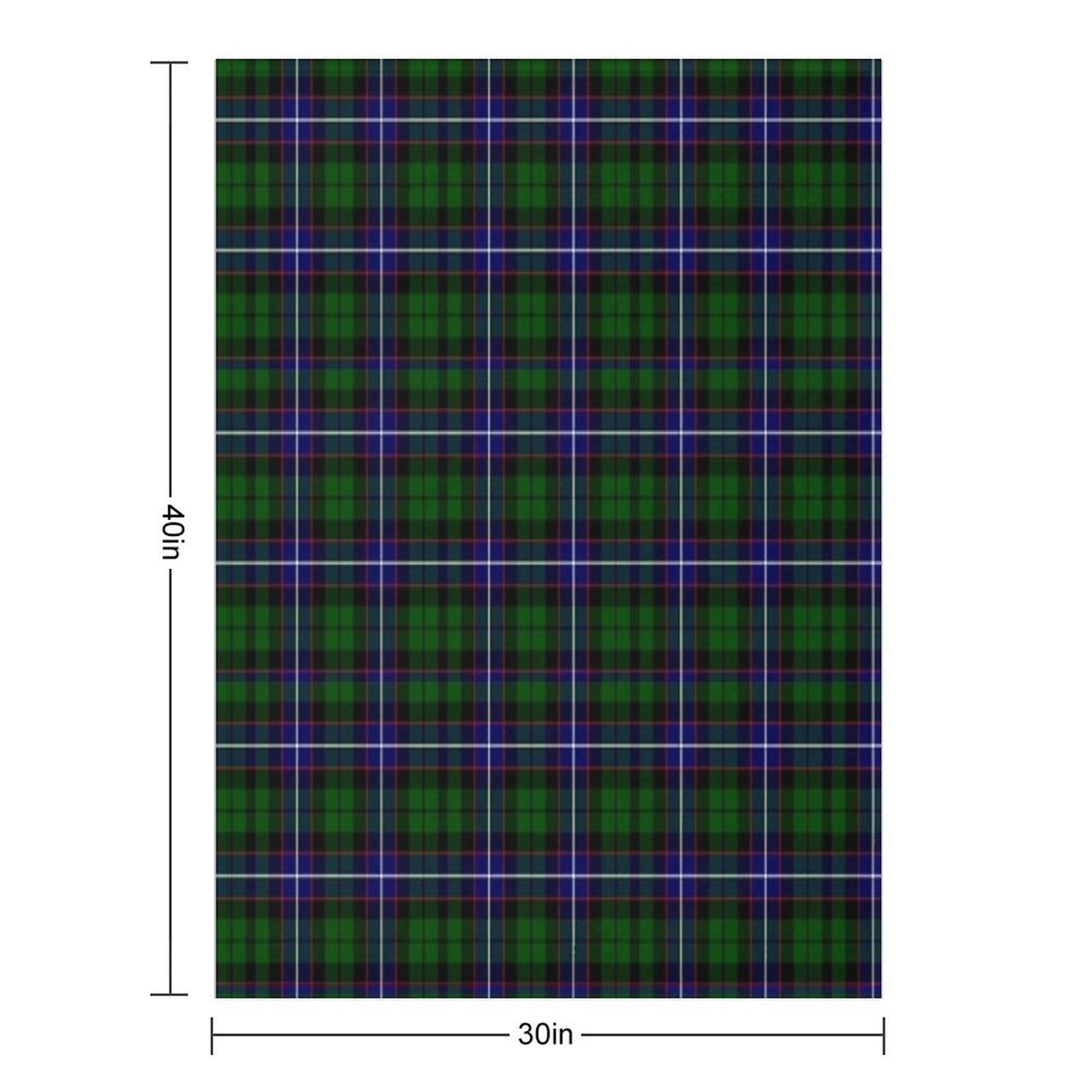 Clan Russell Tartan Machine-washable Throw Blanket