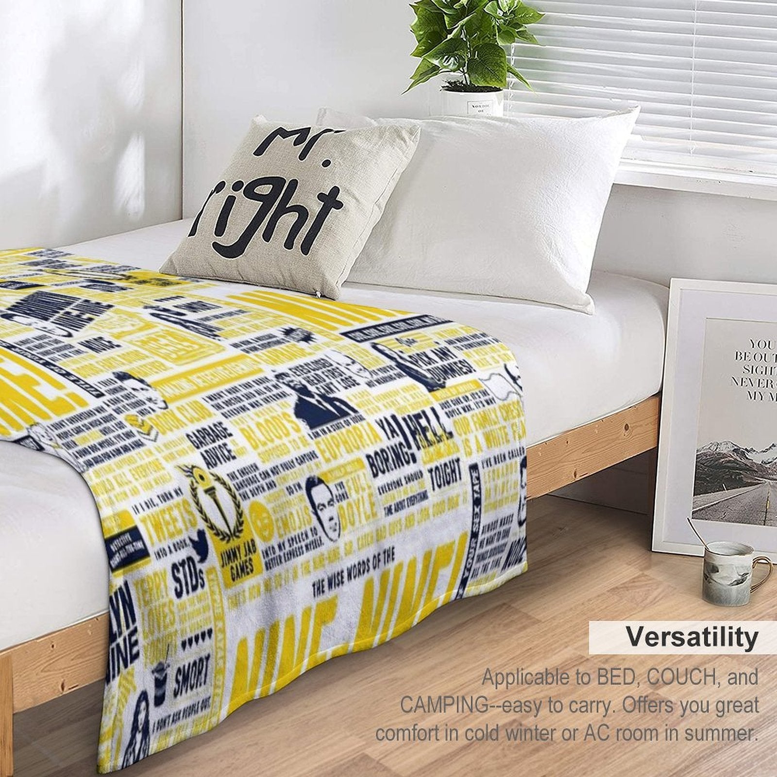Wise Words of The Nine-Nine (Variant) Wrinkle-free Throw Blanket