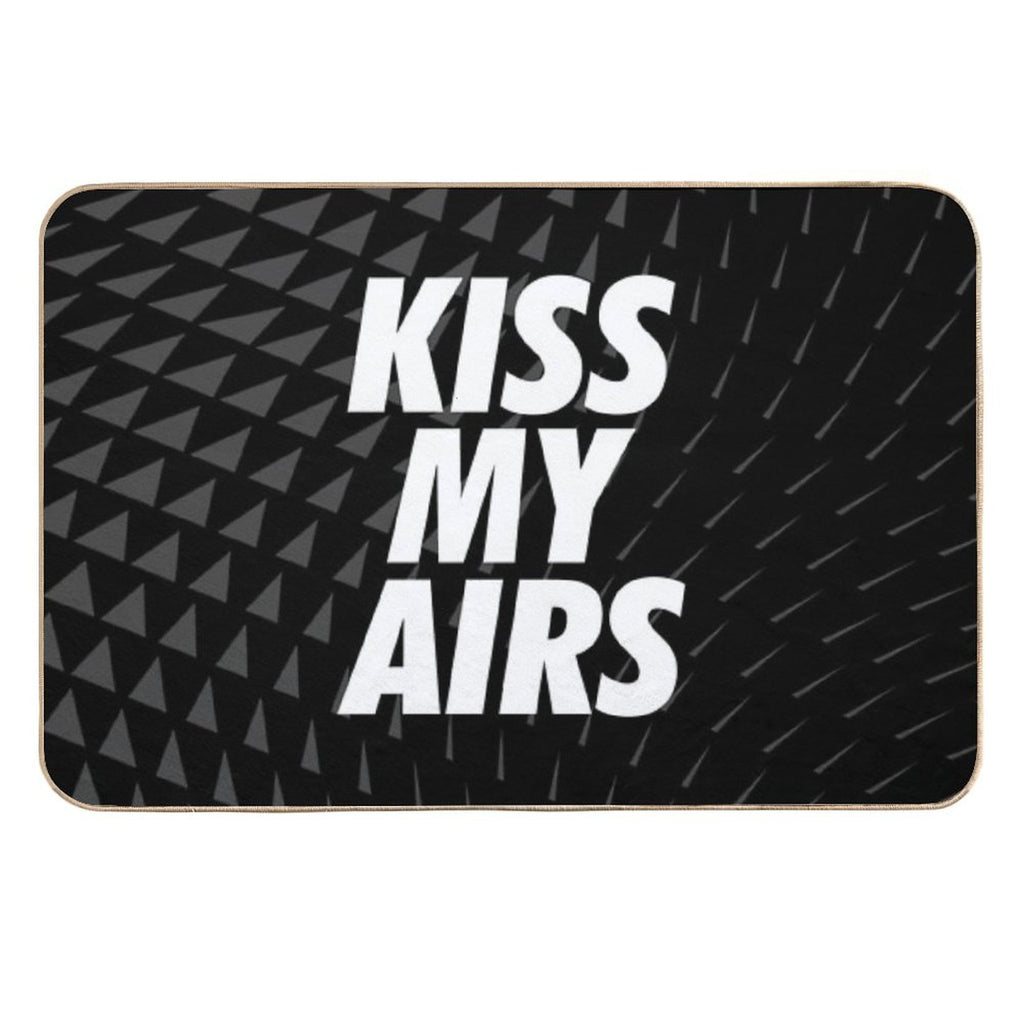 Kiss My Airs Sneaker Head Hype Black & White  Rapid-Drying Bath Mat