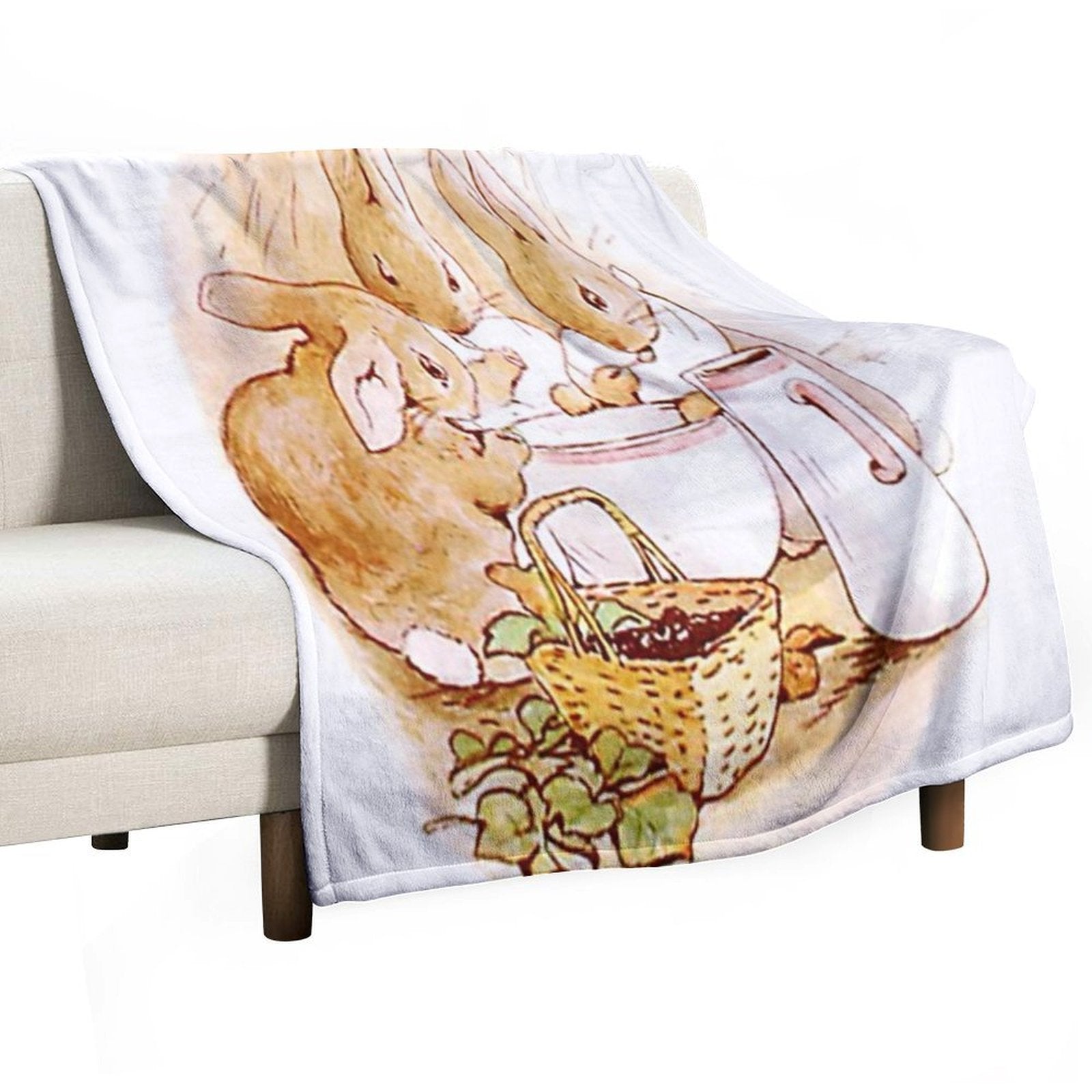 Flopsy, Mopsy And Cottontail Machine-washable Throw Blanket