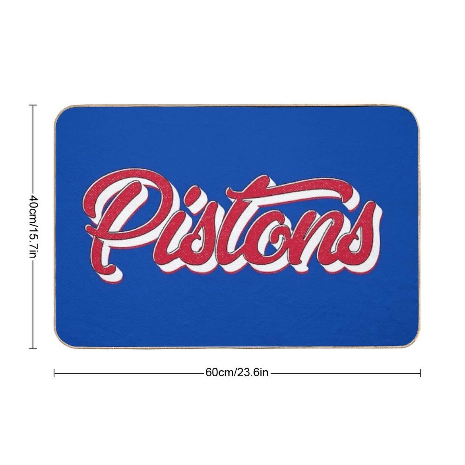 Retro Detroit Pistons Vintage  Dirt-Trapping Bath Mat