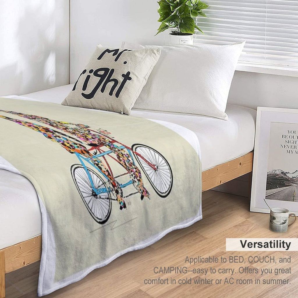Giraffes Days Lets Tandem Plush Throw Blanket