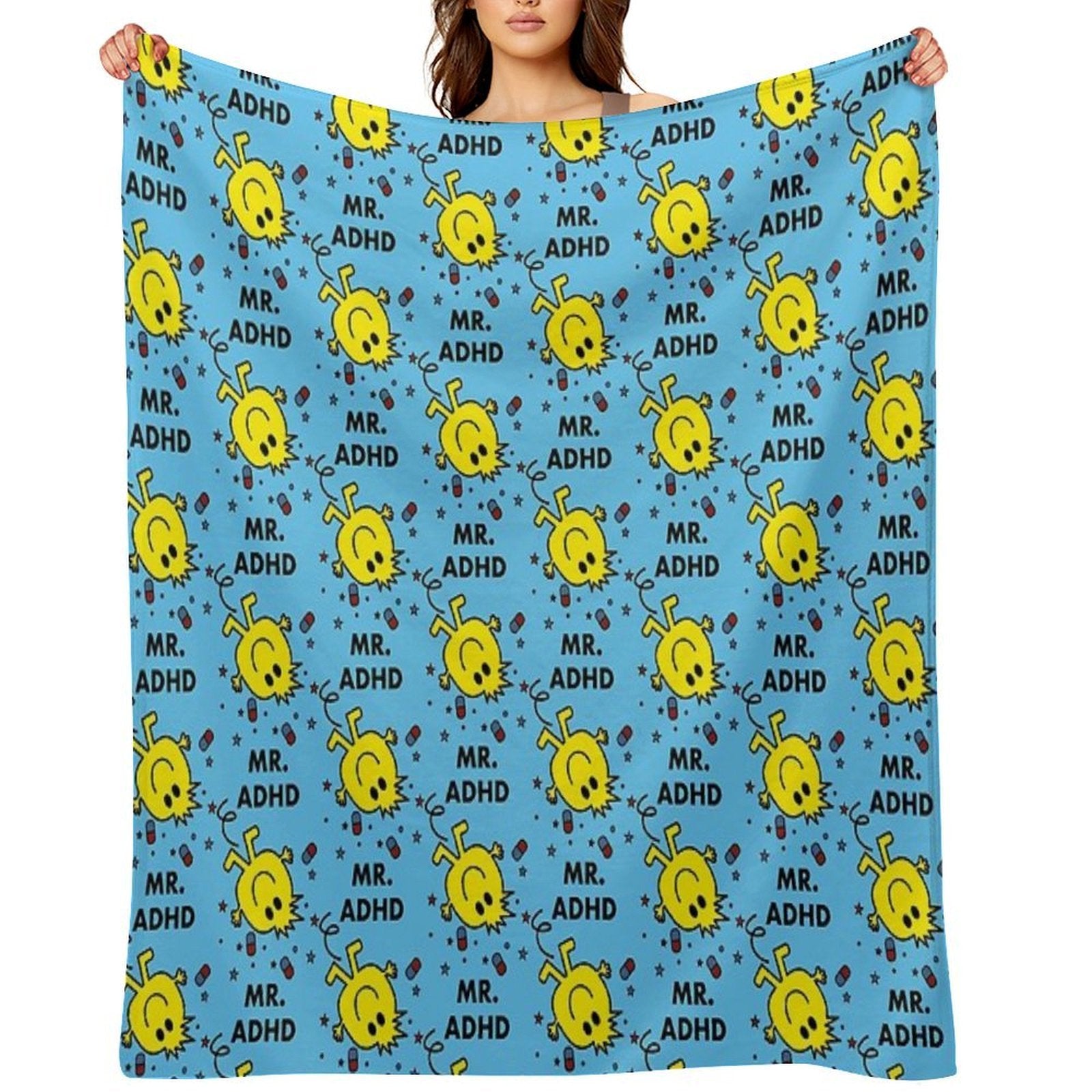 MR ADHD Easy Care Throw Blanket