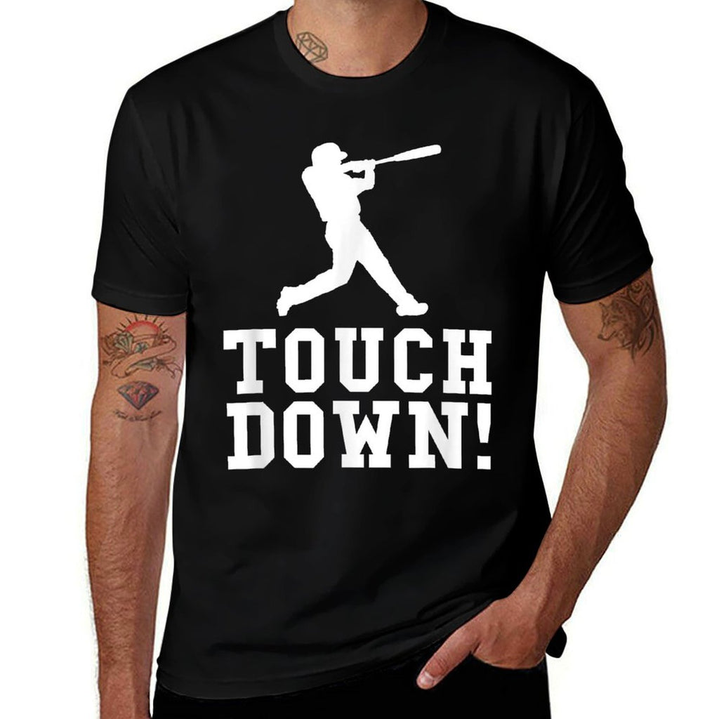 Funny Touchdown Baseball Football Sports Gift  Summer-ready Fabric T-Shirt