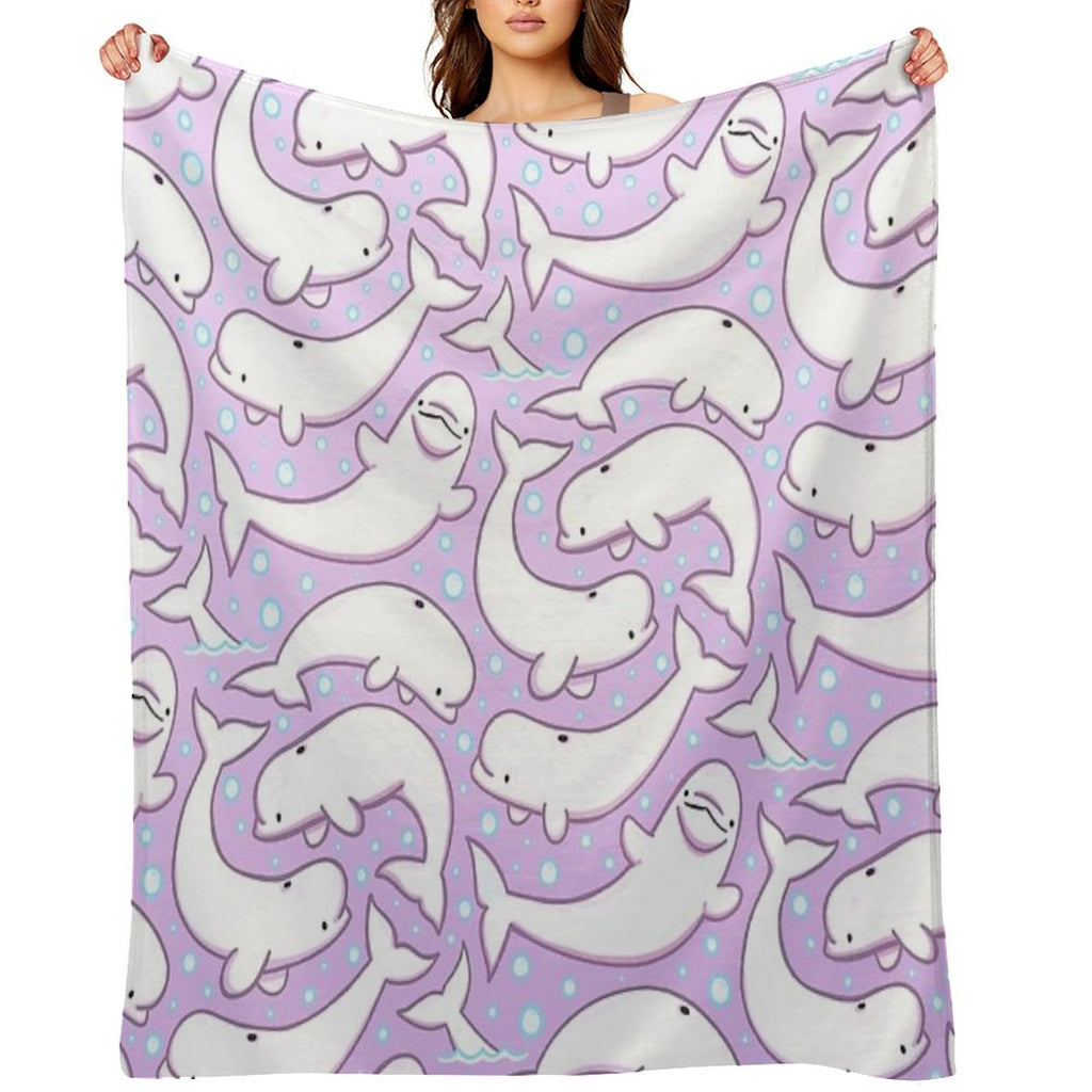 Believe in The Beluga Wrinkle-free Throw Blanket