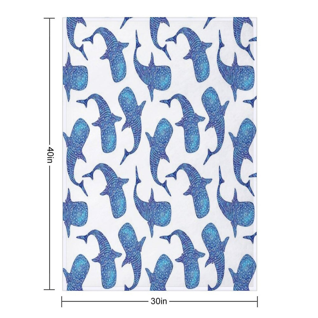 Marokintana - Whale Shark I Plush Throw Blanket