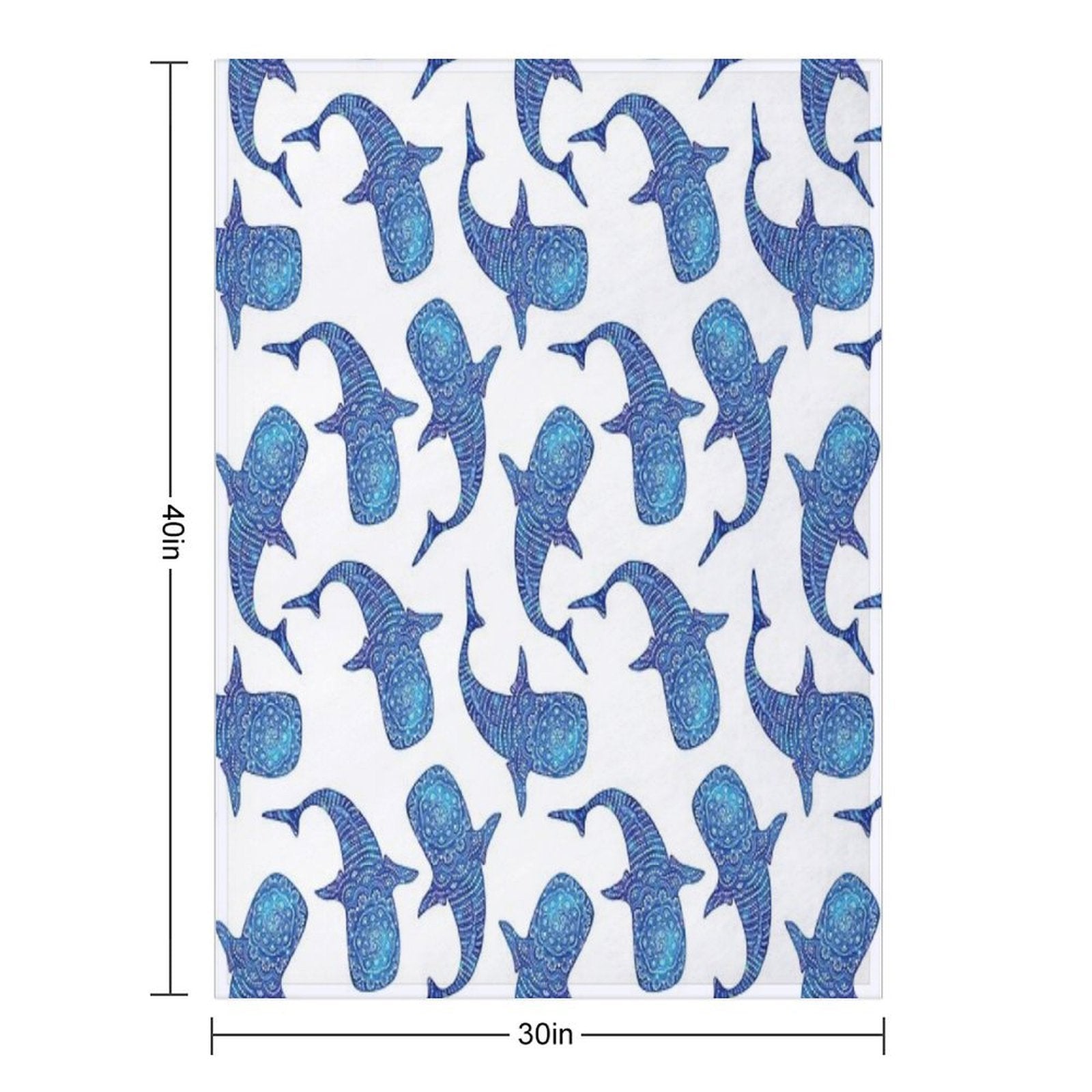 Marokintana - Whale Shark I Plush Throw Blanket