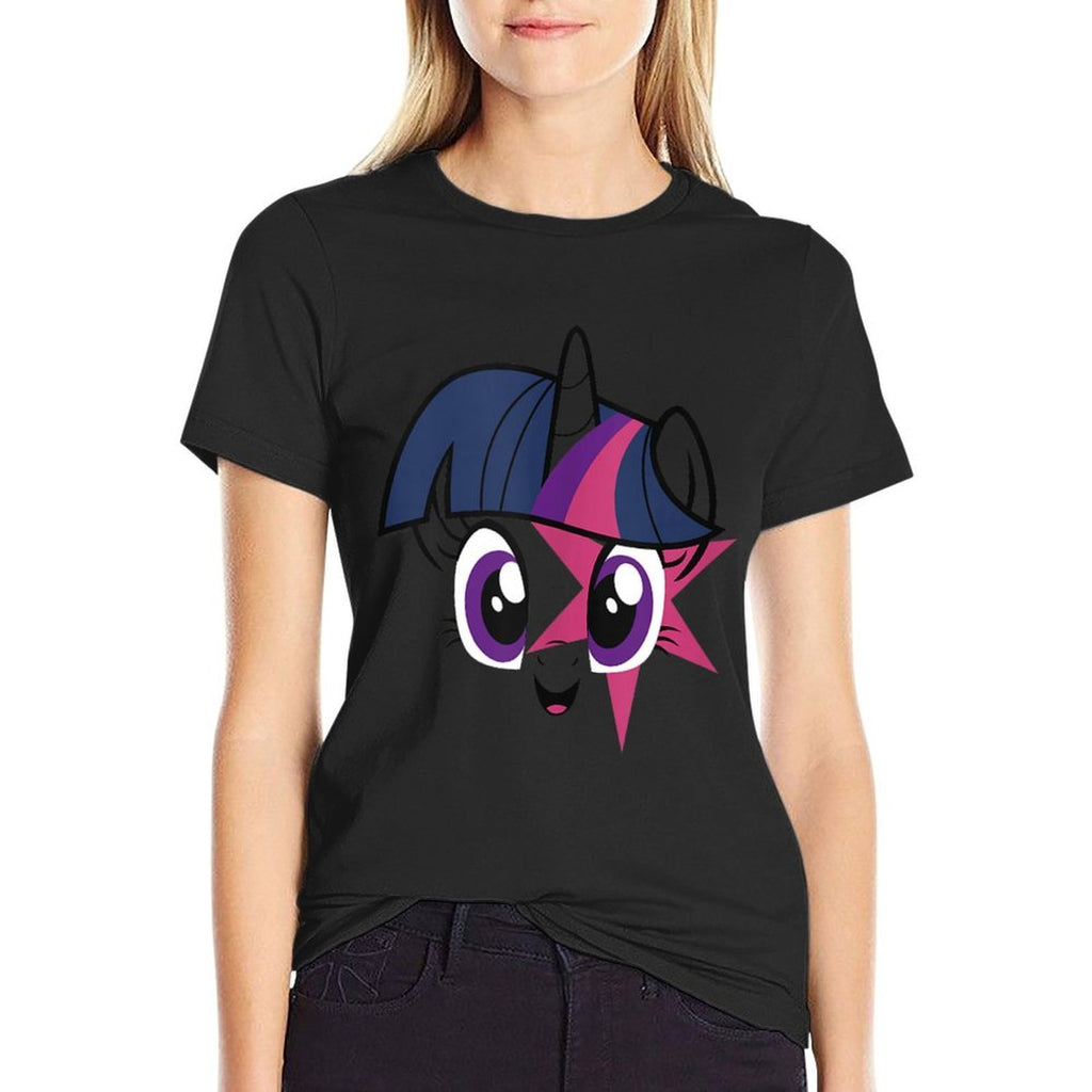 My Little Pony Twilight Sparkle Smiling Face  Summer-ready Fabric T-Shirt