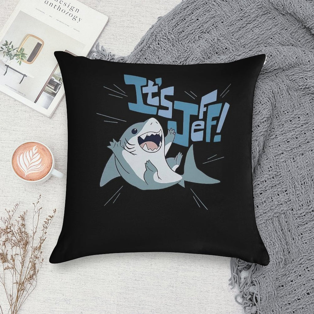 It’s Jeff The Landshark Soft High-Density Material Throw Pillow