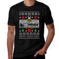 Christmas Siberian Husky Dog Husky Ugly Merry Huskymas  Graphic-printed T-Shirt