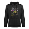Vintage 2001 21 Year Old Sunflowers Floral 21st Birthday Adjustable Hood Hoodie
