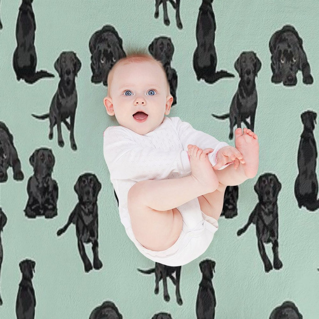 Black Labrador Travel-friendly Throw Blanket