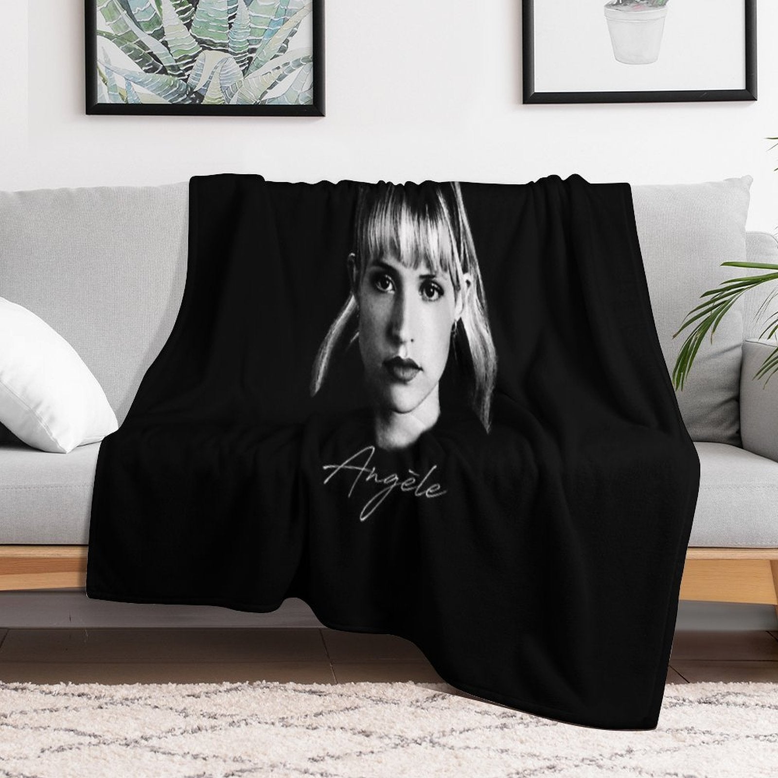 Angèle - Portrait Durable Throw Blanket