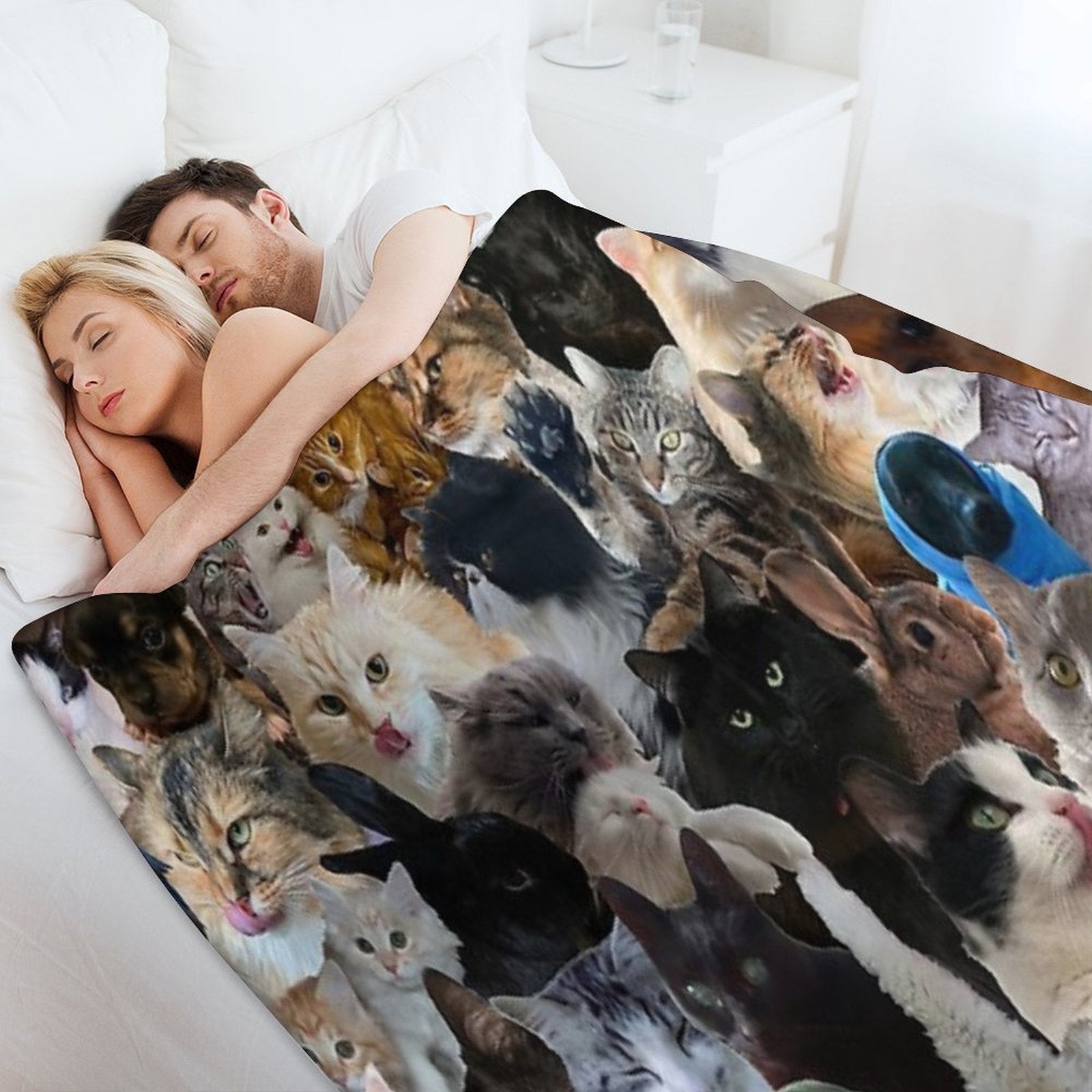 Fun Animal Puzzle Pattern Wrinkle-free Throw Blanket