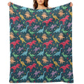 Dino Party - Dinosaur Pattern Multi-functional Throw Blanket