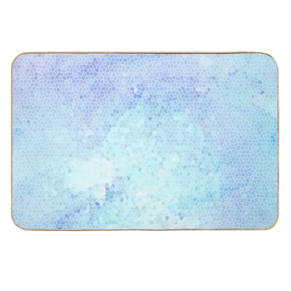 Periwinkle Modern Mosaic  Toxin-Free Bath Mat