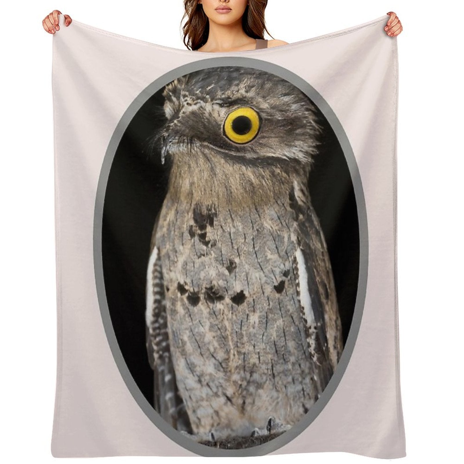Potoo Bird Shrink-resistant Throw Blanket