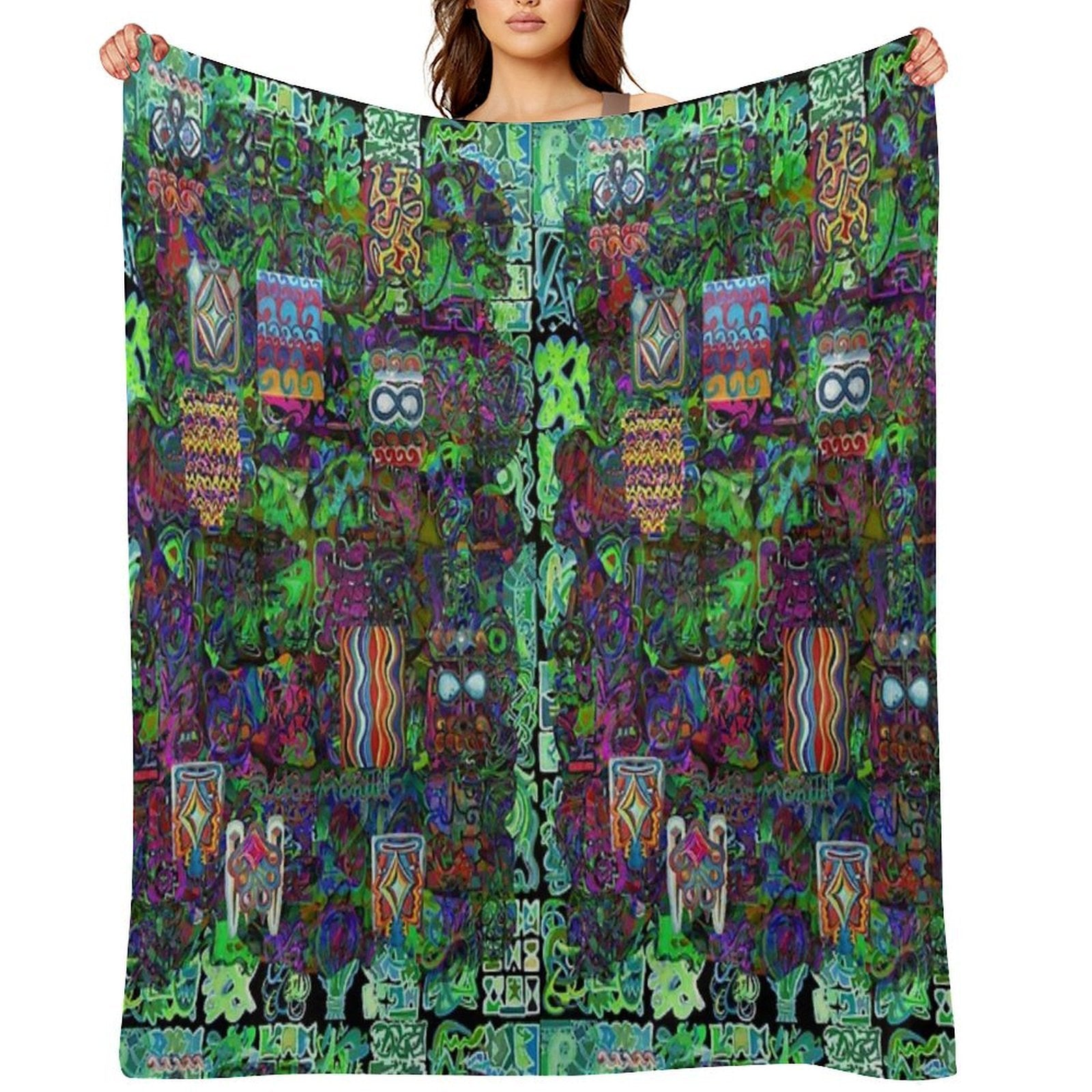 Pop Abstract All-season Throw Blanket