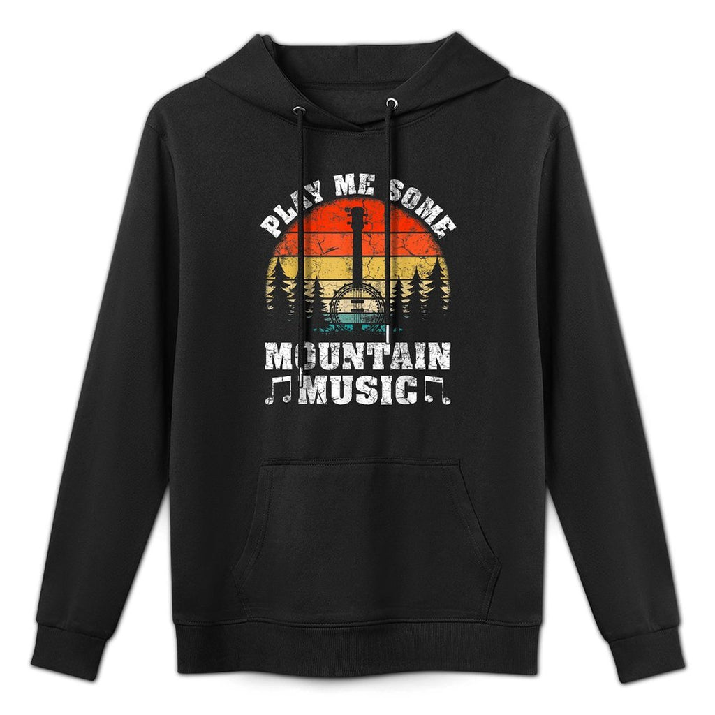 Vintage Play Me Some Mountain Music Mandolin Relaxed Fit Hoodie