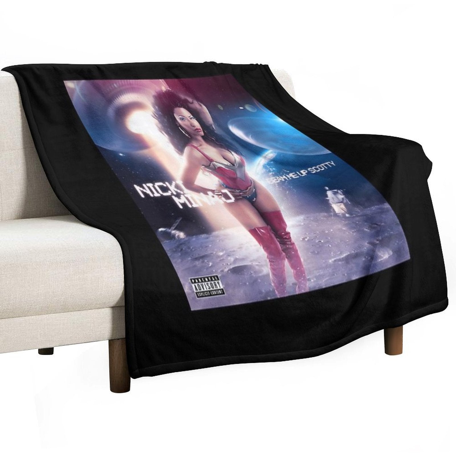 The Nicki Queen Classic -Nicki Barbz Essential Easy Care Throw Blanket