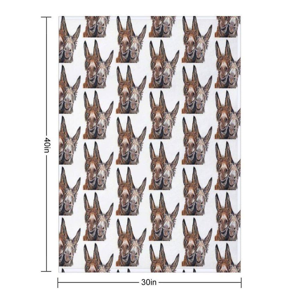 Donkeys - Hee Haw All-season Throw Blanket