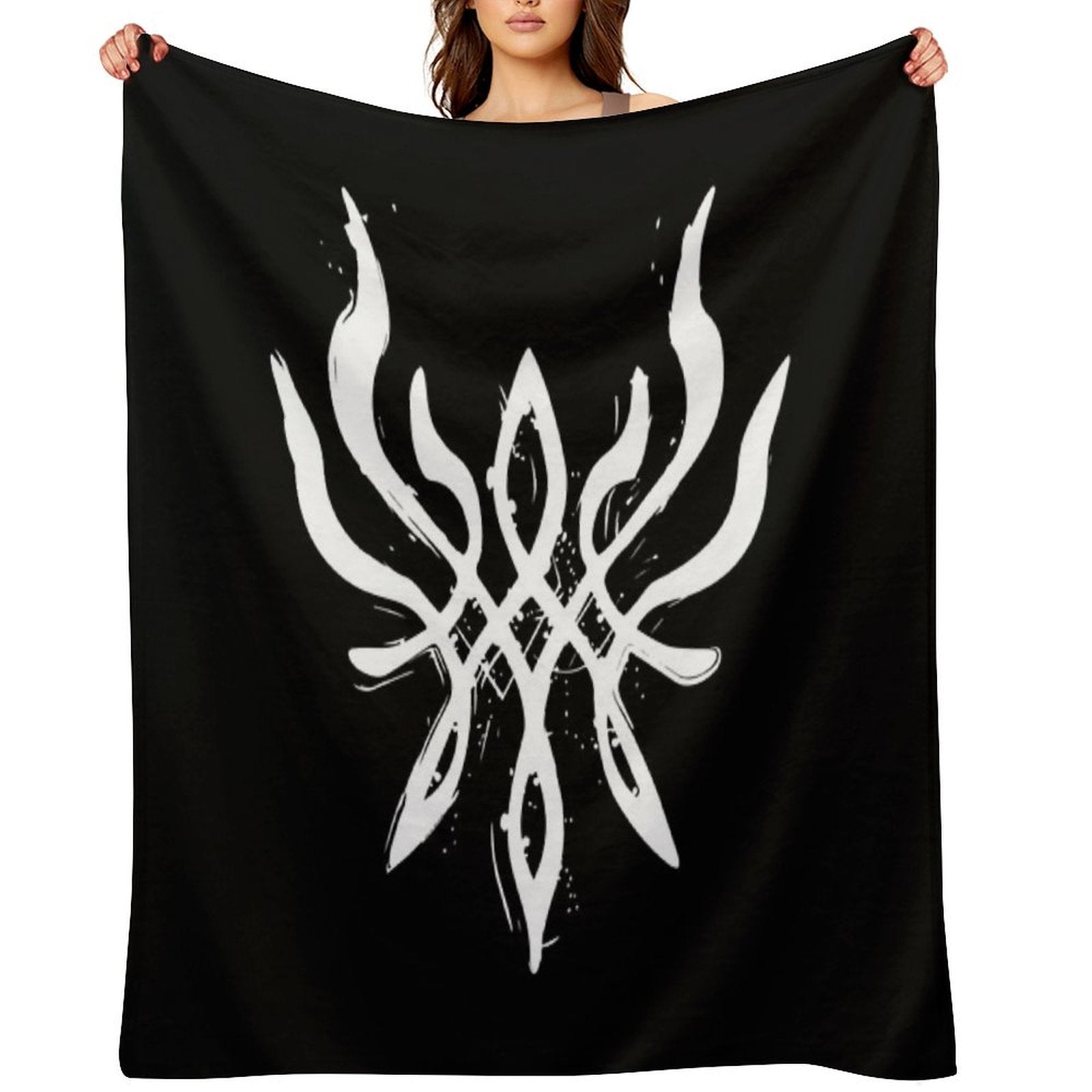 Fire Emblem™ Three Houses - Byleth Crest of Flames (Blazing Version) [White] Quick-dry Throw Blanket