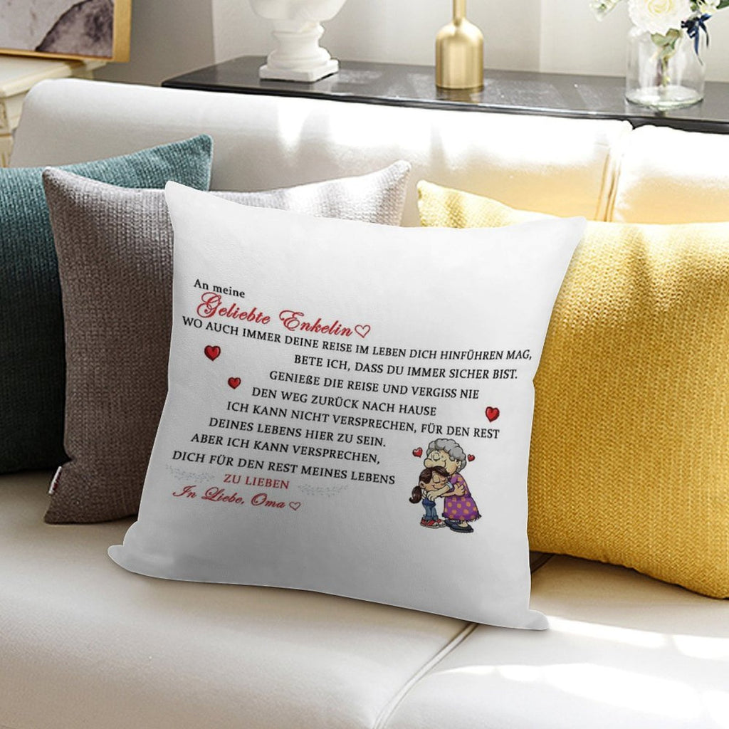 Gift for The Beloved Granddaughter Soft Easy Maintenance Throw Pillow