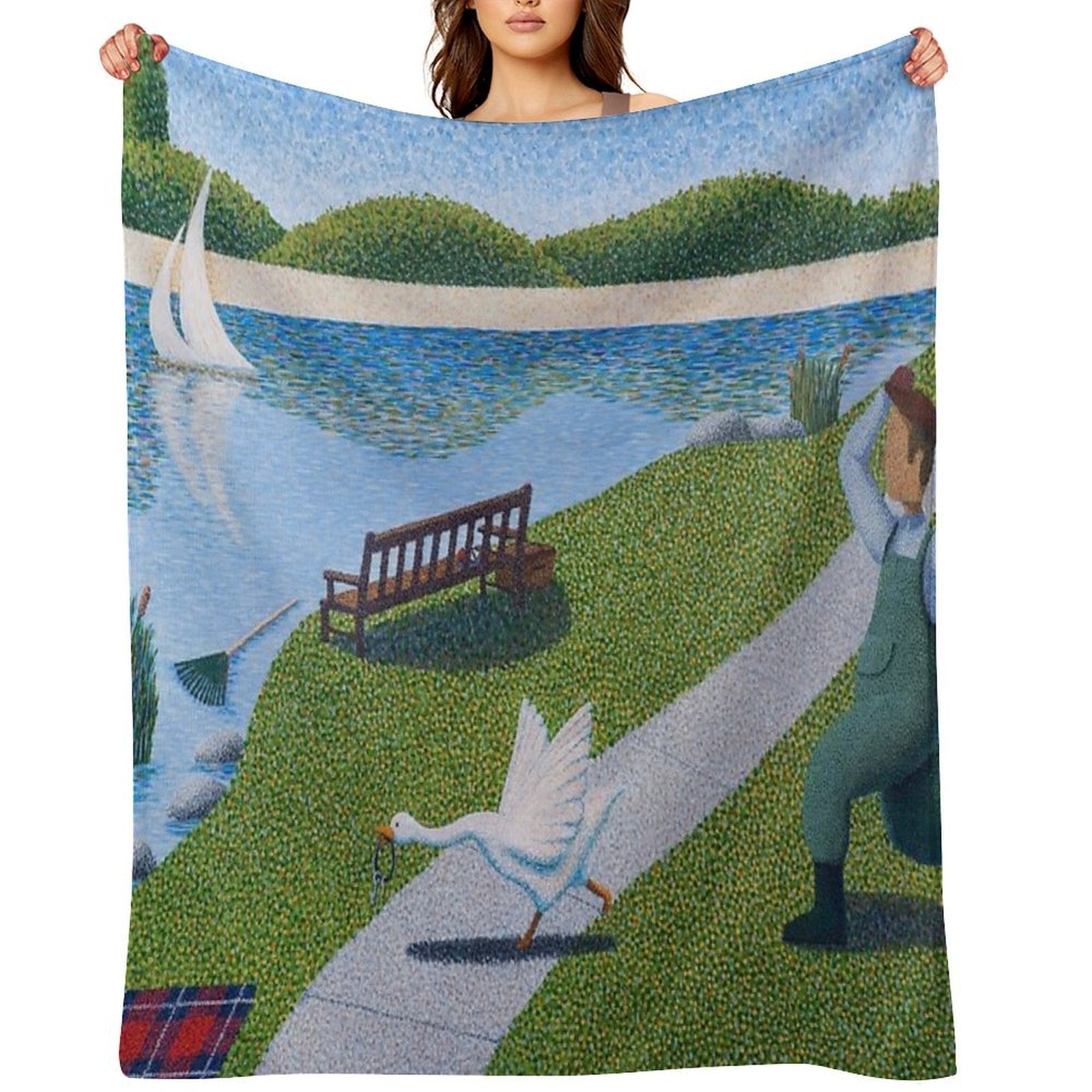 Une Oie Compact Throw Blanket