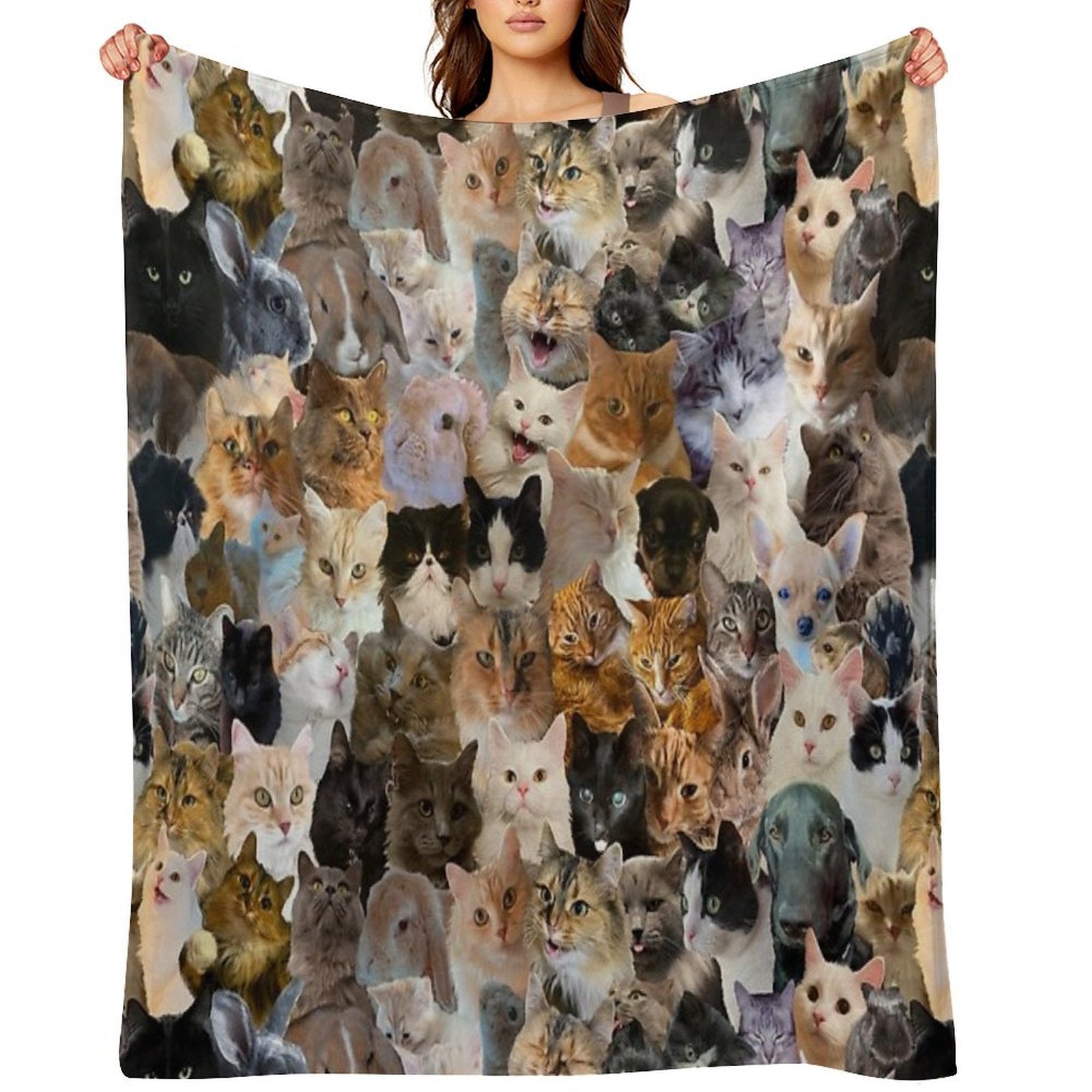 Animal Lover Pattern Eco-conscious Throw Blanket