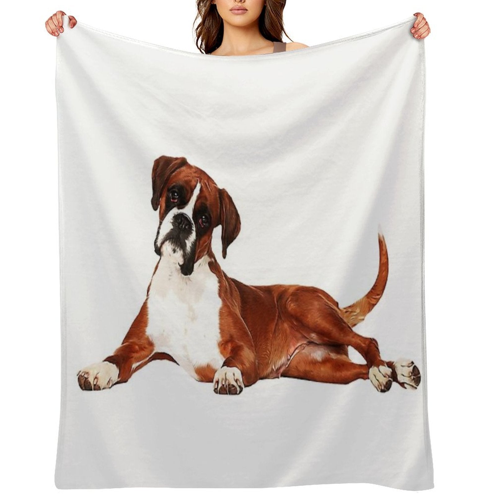Adorable Boxer Dog Comfort Throw Blanket