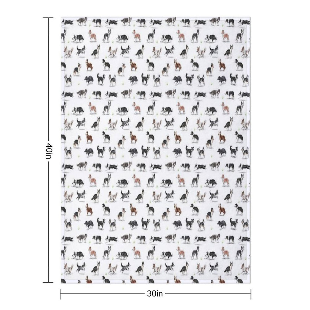 Border Collies Shrink-resistant Throw Blanket