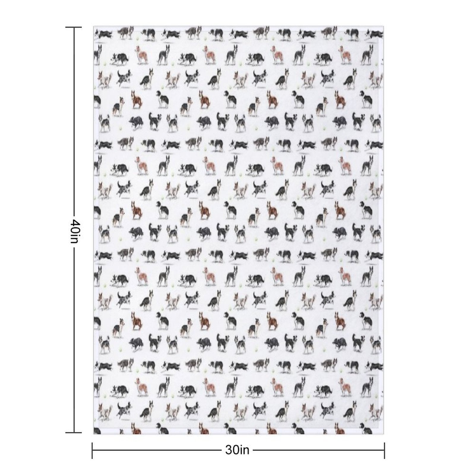 Border Collies Shrink-resistant Throw Blanket