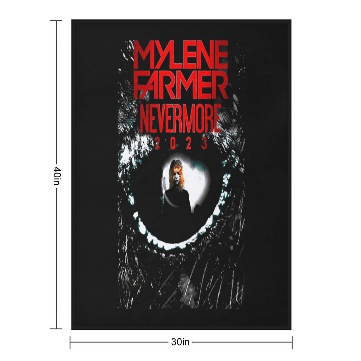 Mylene Farmer Nevermore, Mylene Farmer 2024 Travel-friendly Throw Blanket