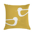 Shorebird Pair in Light Mustard Yellow And White. Minimalist. Clean. Cute. Coastal Soft Multiple Sizes Throw Pillow