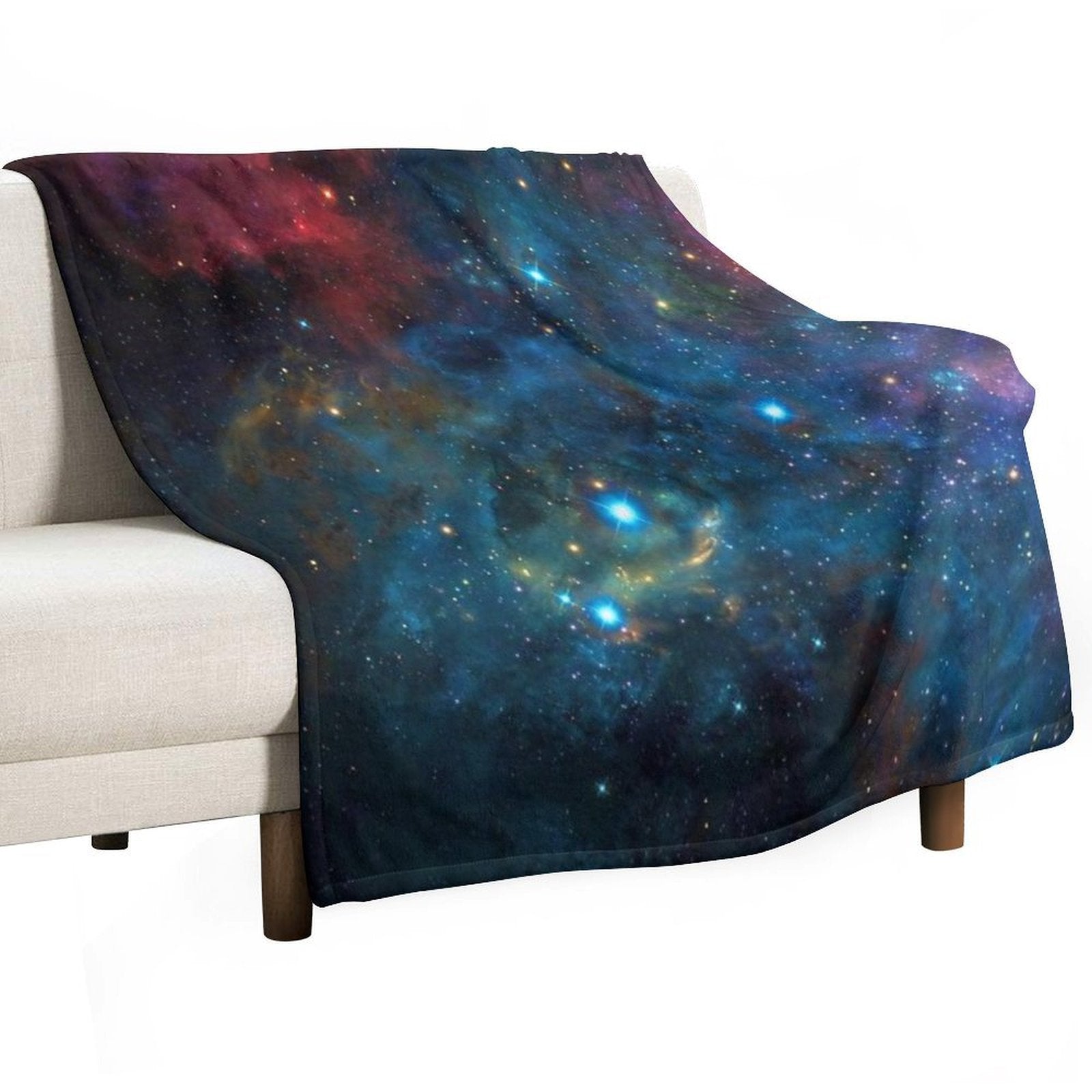 Galaxy Design Plush Throw Blanket