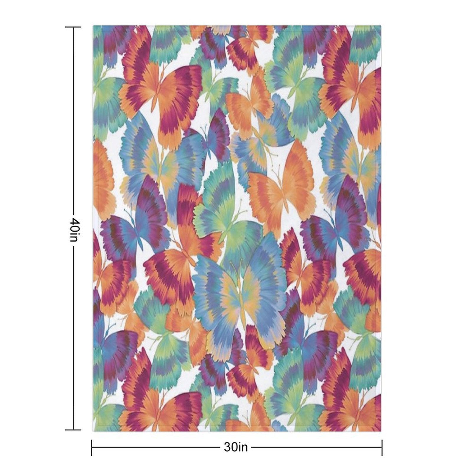 A Swarm of Butterflies Eco-conscious Throw Blanket