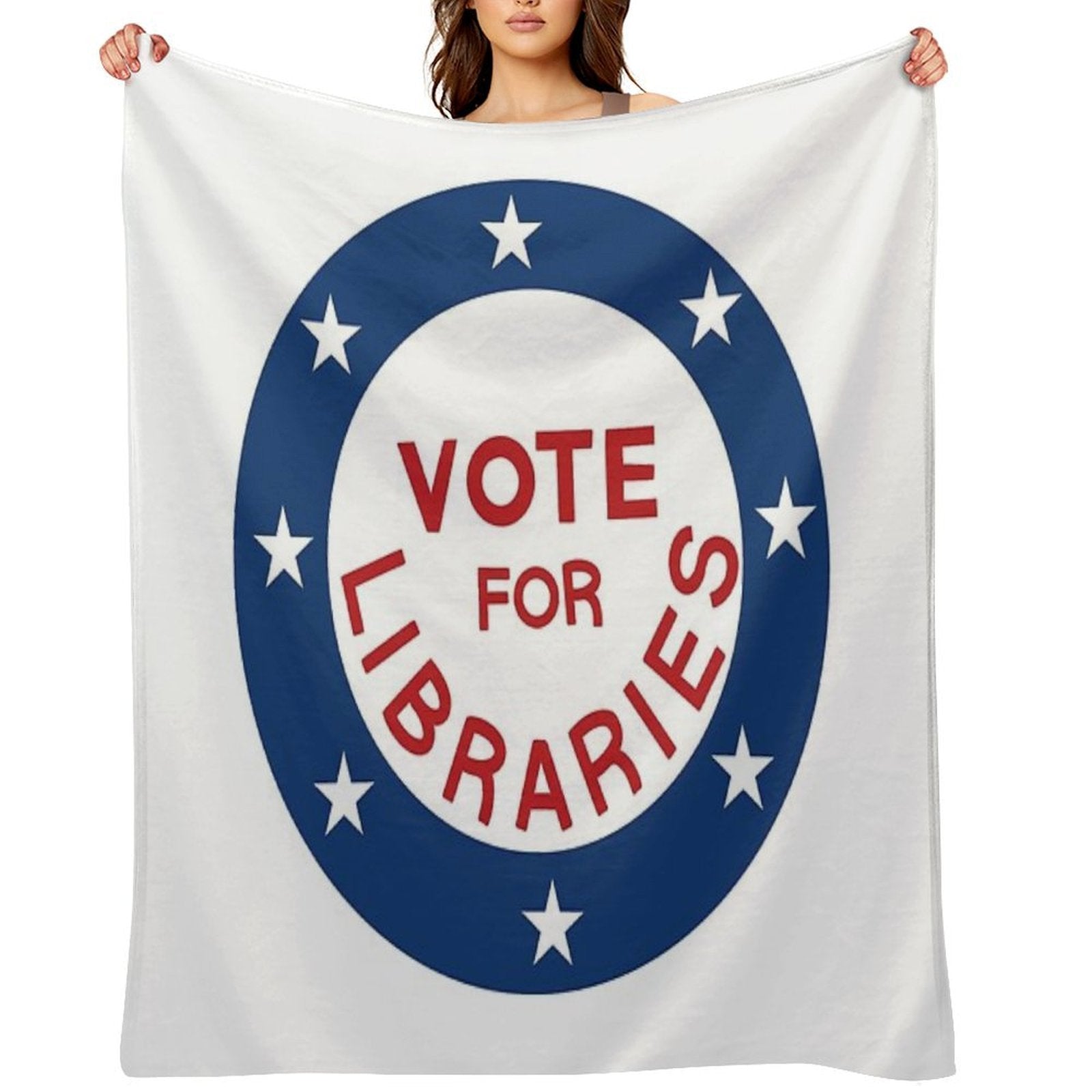 Vote for Libraries Sustainable Throw Blanket