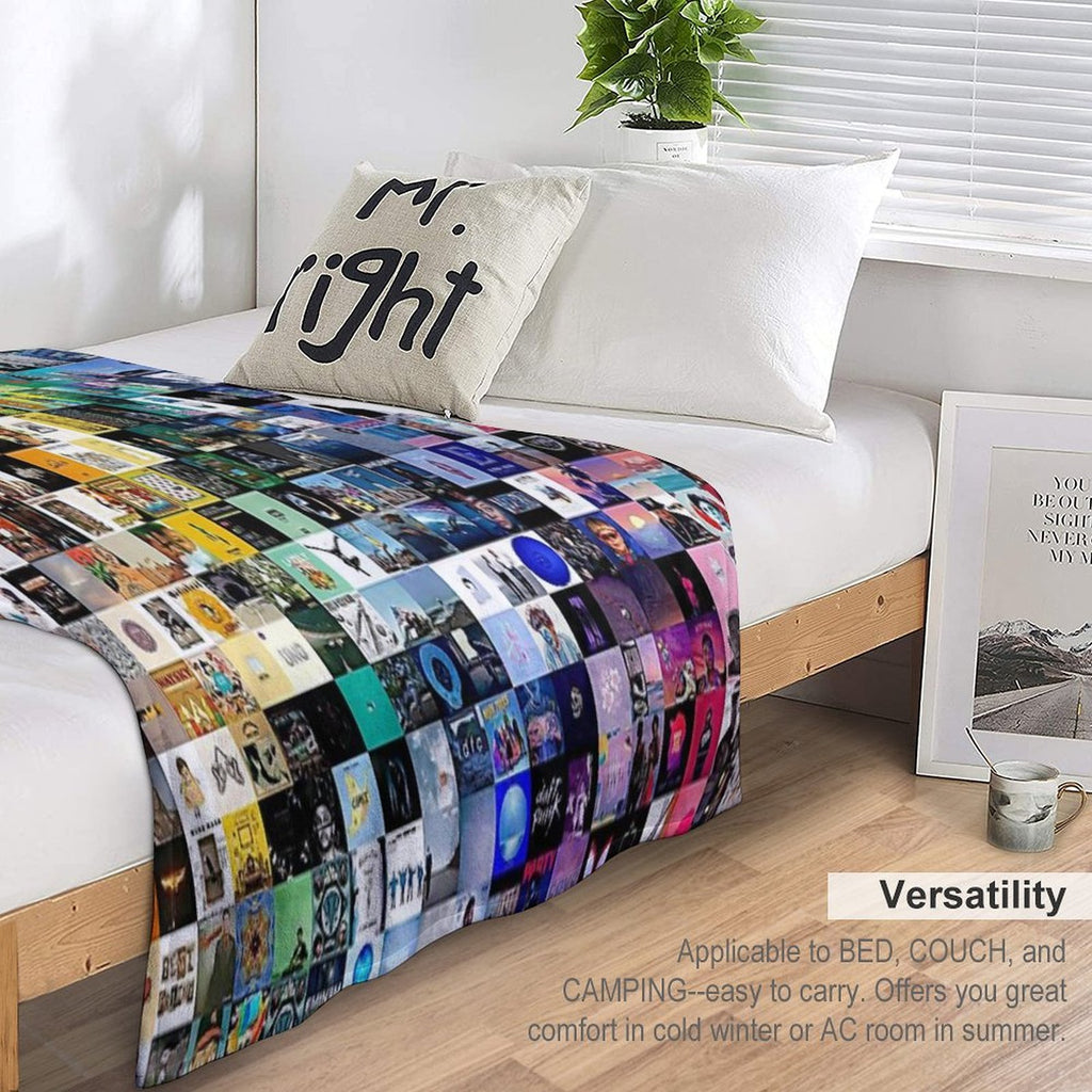 Rainbow Musical Full Album Collage Multi-functional Throw Blanket