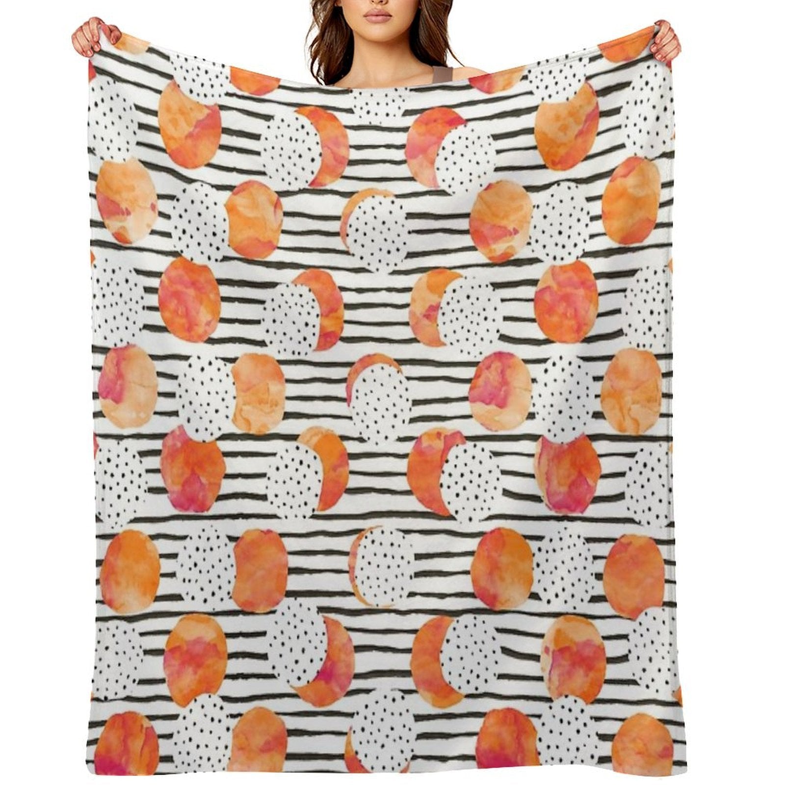 Fruity Orange Multi-functional Throw Blanket
