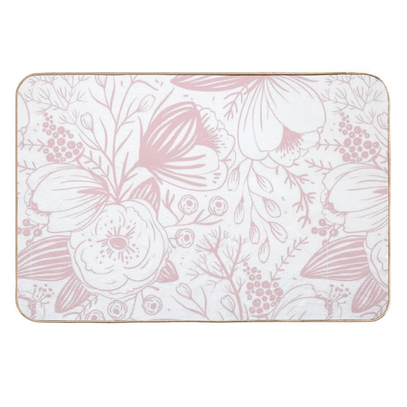 Vintage Light Color Floral Patterns, Vintage Light Color  Pattern ,Pattern for Nature Lovers.  Multi-Purpose Bath Mat