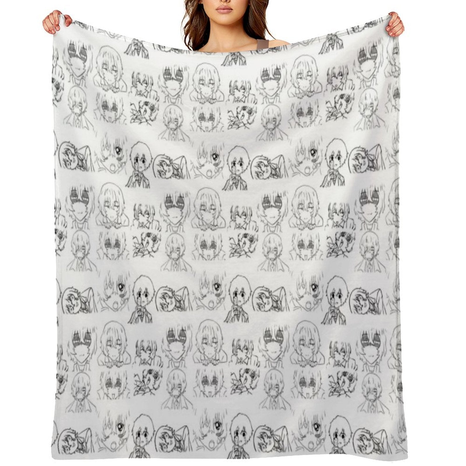 Dazai Pattern Velvety-soft Throw Blanket