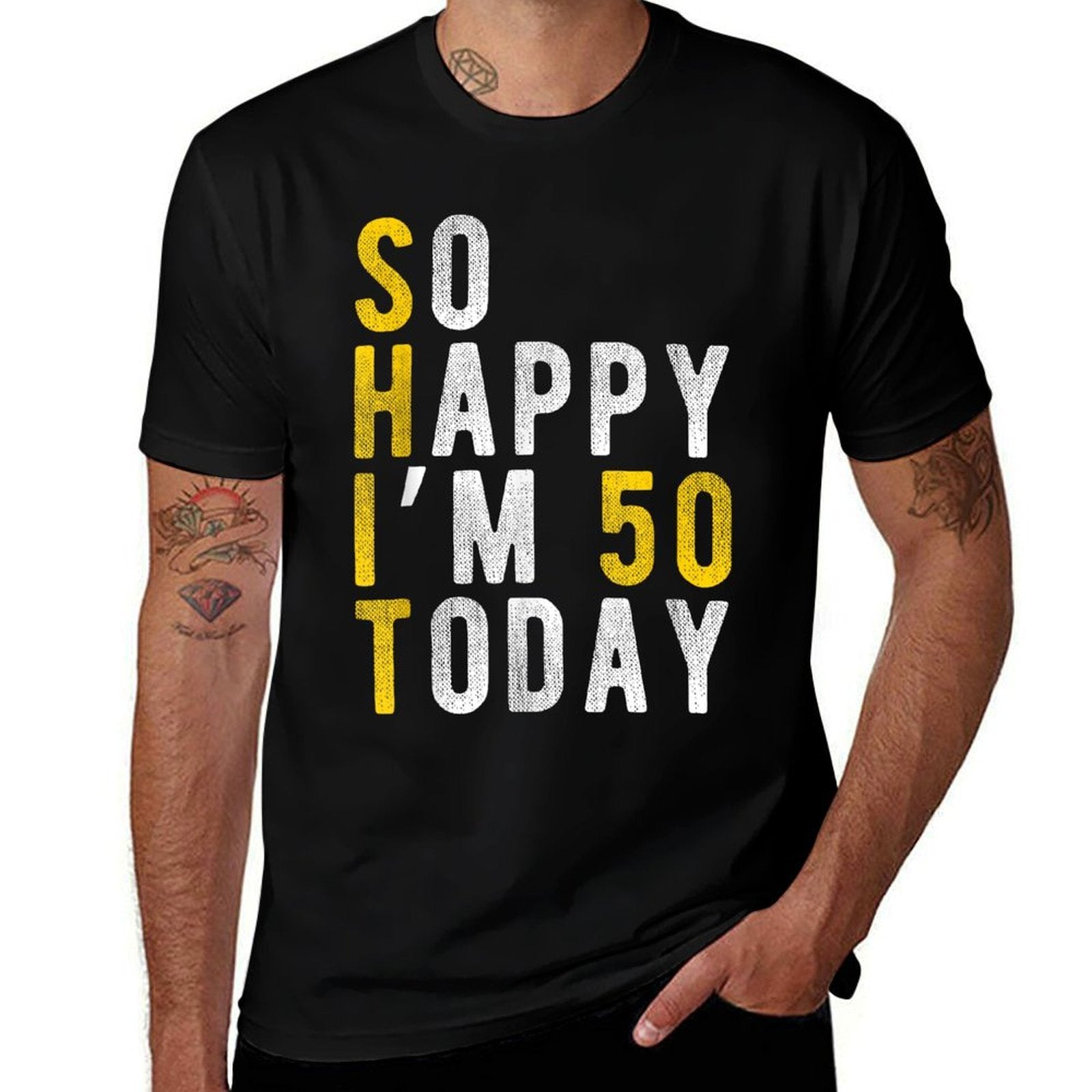 So Happy I'm 50 Years Old Funny 50th Birthday Party Outfit  Classic T-Shirt