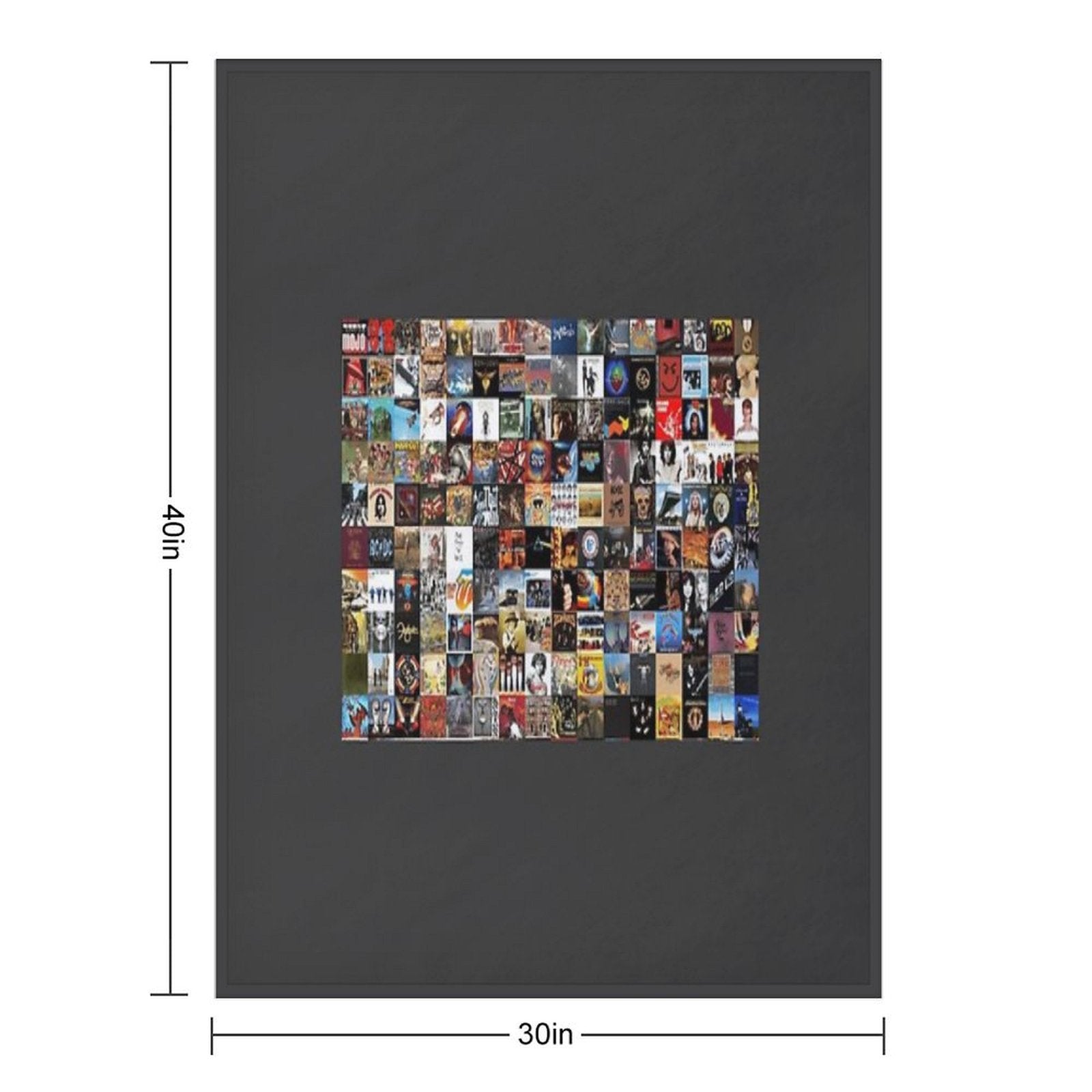 Classic Rock Covers - Collage Essential Shrink-resistant Throw Blanket
