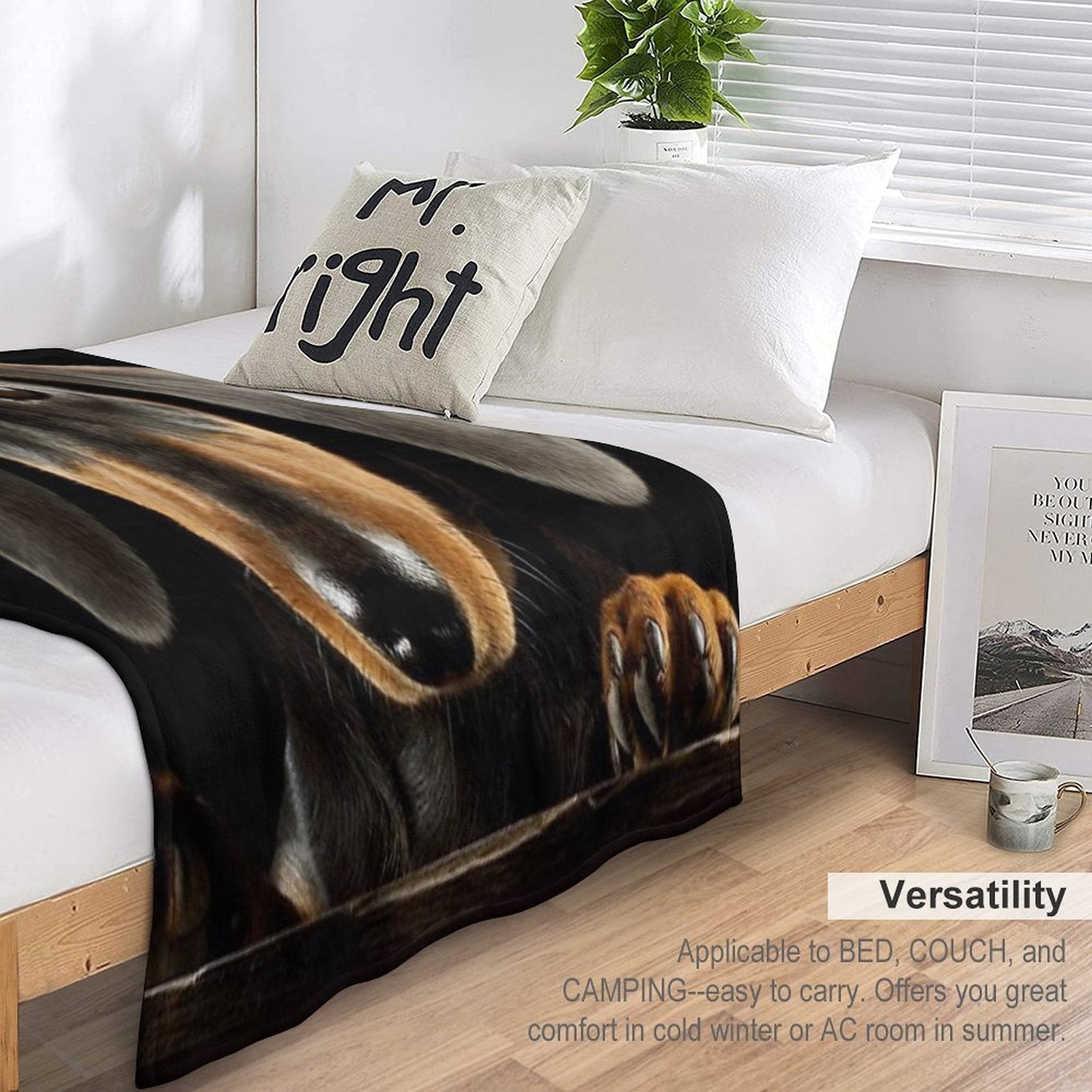 Dachshund Dog Photo Portrait Travel-friendly Throw Blanket