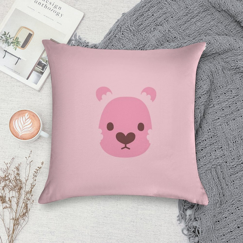 Lion! Soft Short Plush Fabric Throw Pillow
