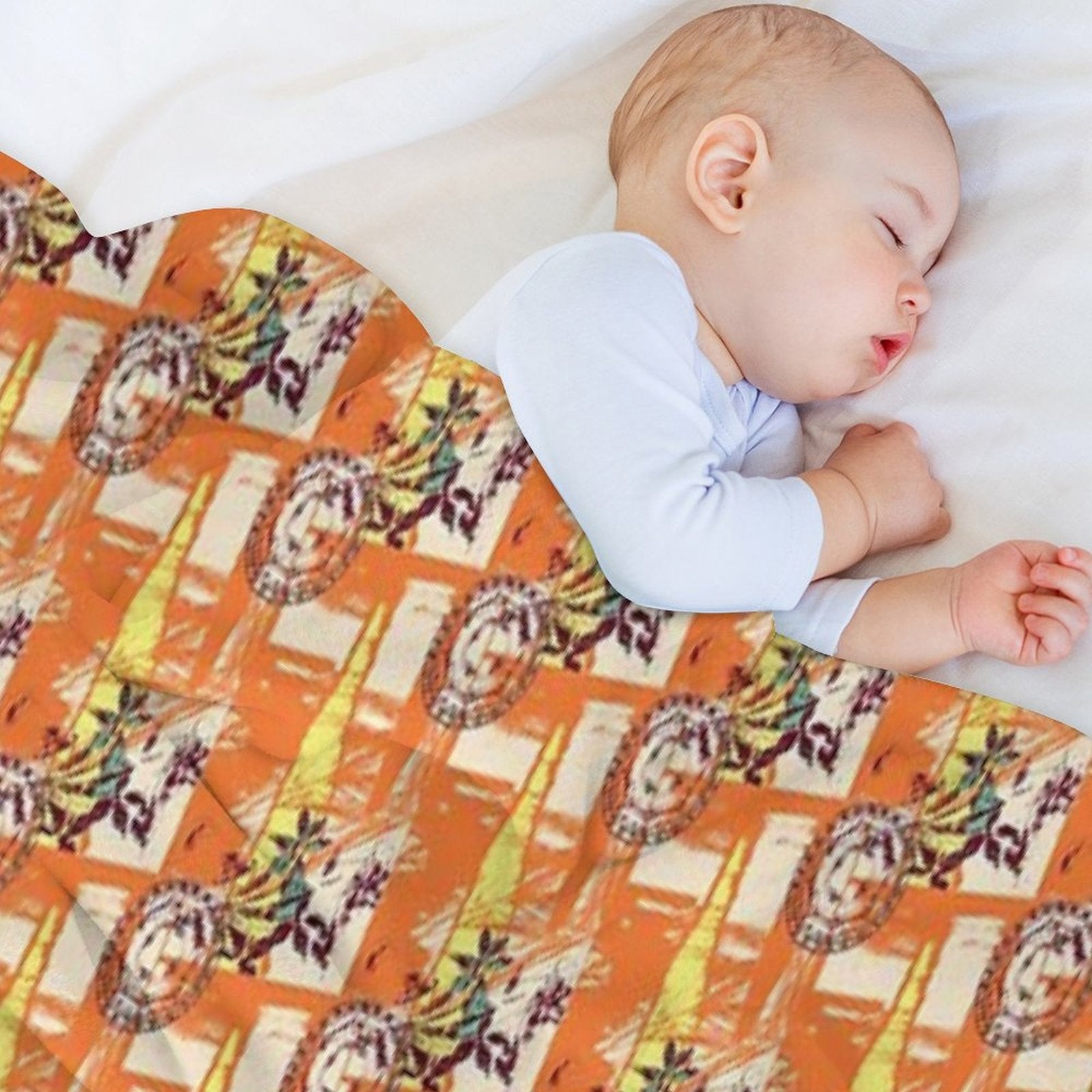Abstract Flower Pattern Easy Care Throw Blanket