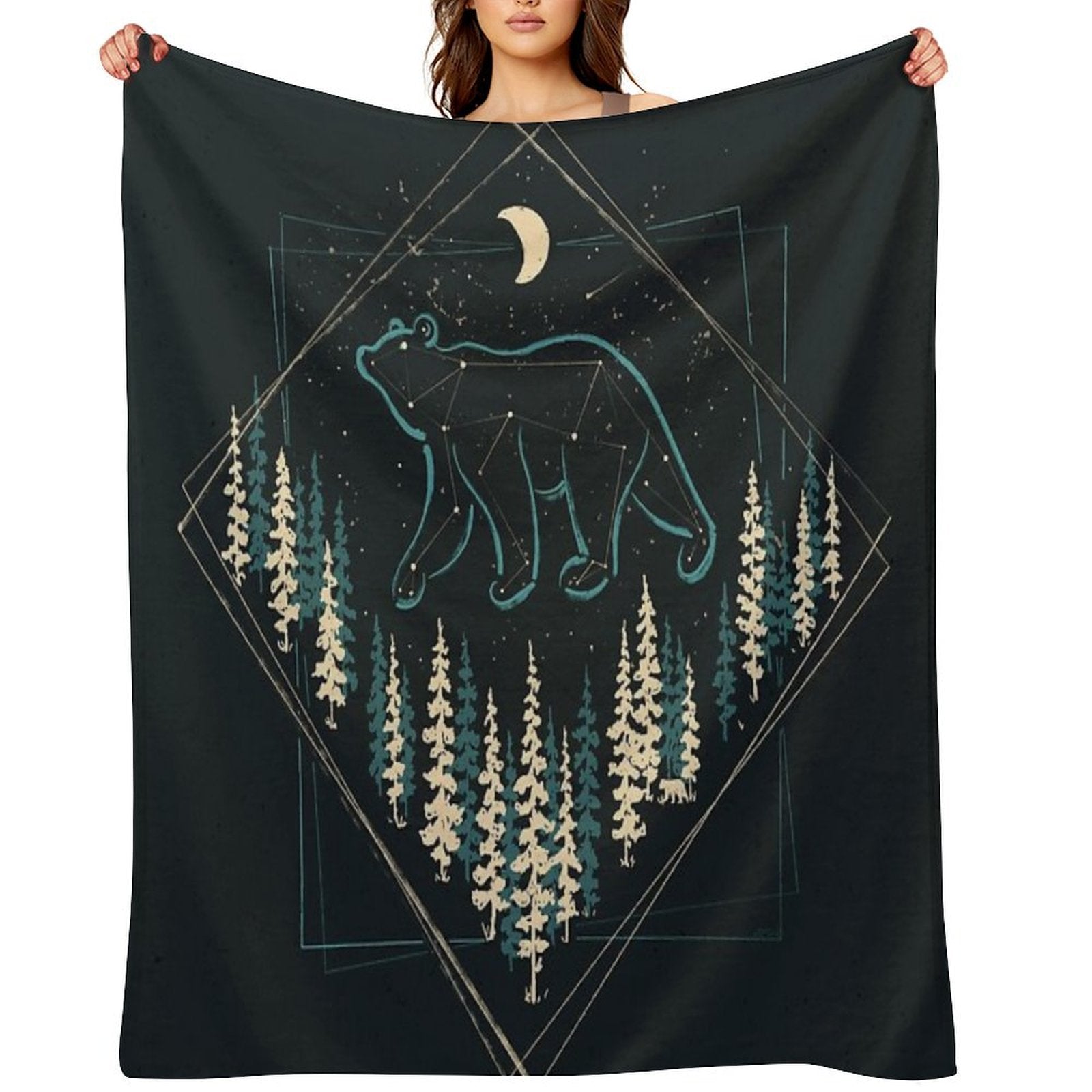 The Heaven's Wild Bear Gift-ready Throw Blanket