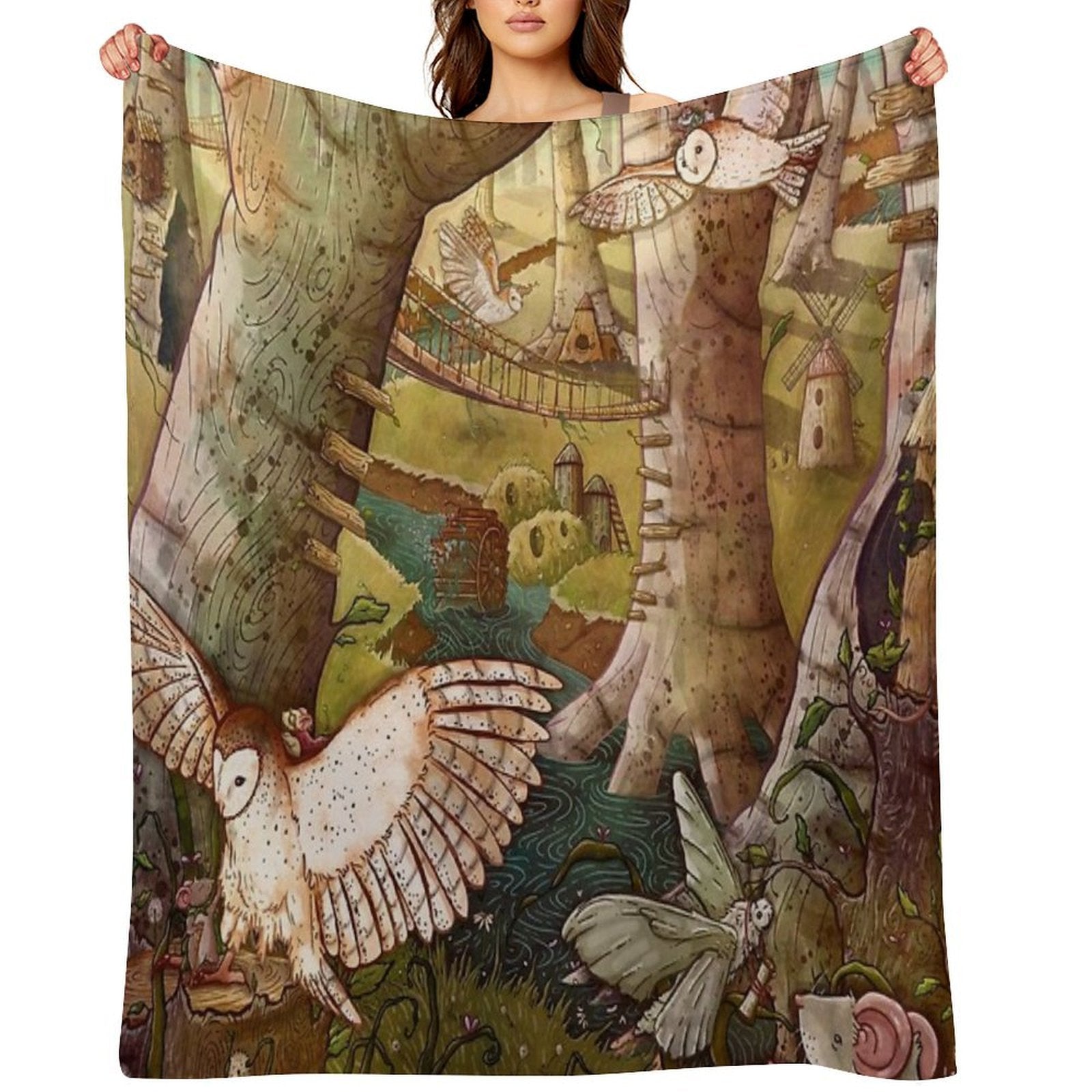 Of Mice And Owls Mouse Guard Fan Art Gift-ready Throw Blanket