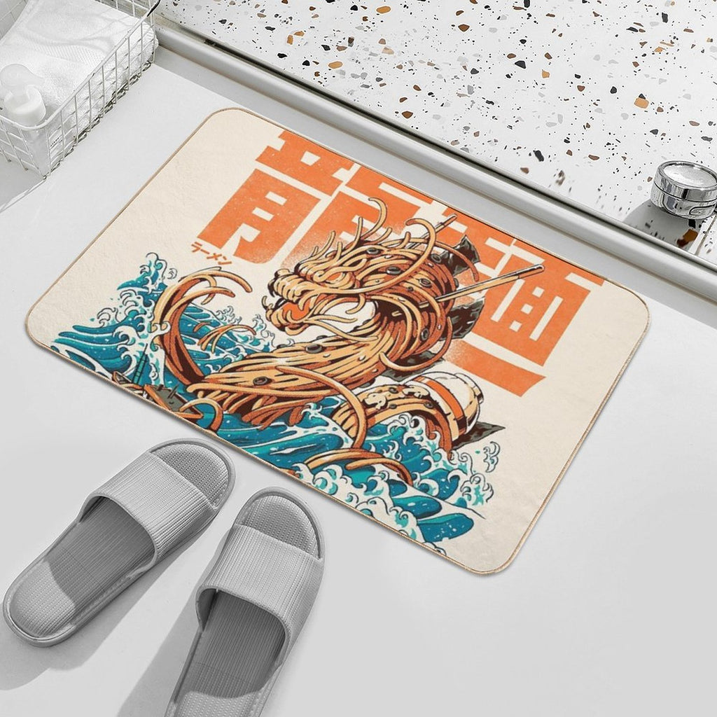 Great Ramen Dragon Off Kanagawa  Dirt-Trapping Bath Mat