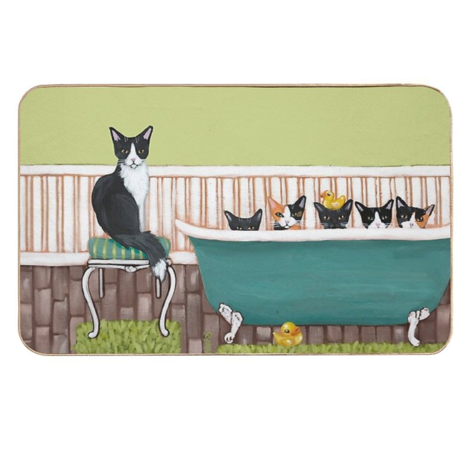 The Kittens Bath Time  Multi-Purpose Bath Mat